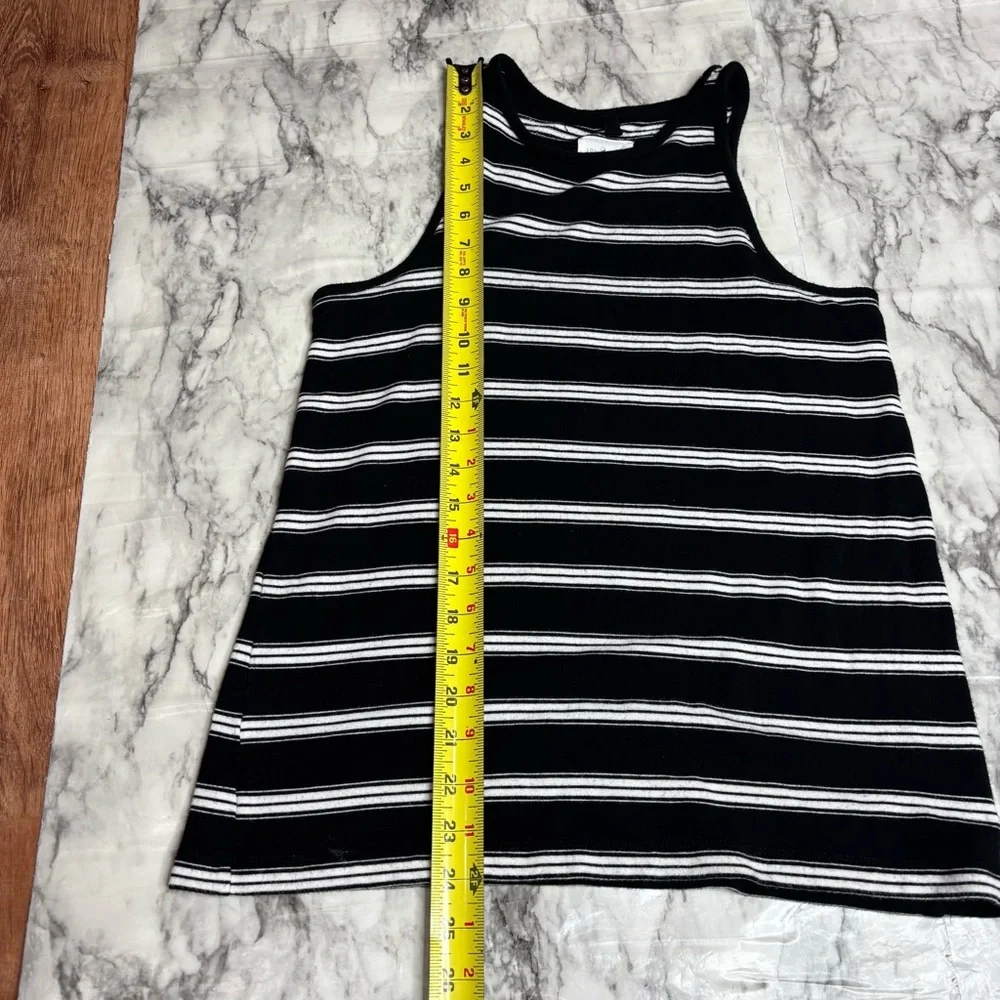 Lou & Grey black white striped sleeveless tank top shirt size XS Casual